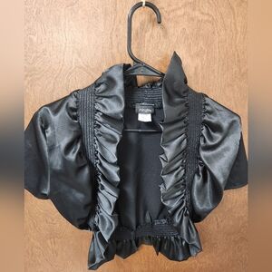 Elegant Black Ruffled Vest